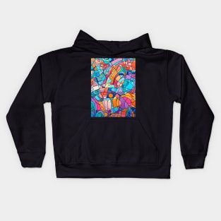 Islamic Grandeur Unveiled: Timeless Art, Floral Motifs, and Vibrant Ornaments Kids Hoodie